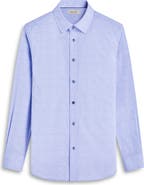 Bugatchi Julian Geometric Jacquard Stretch Cotton Button-Up Shirt