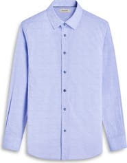 Bugatchi Julian Geometric Jacquard Stretch Cotton Button-Up Shirt