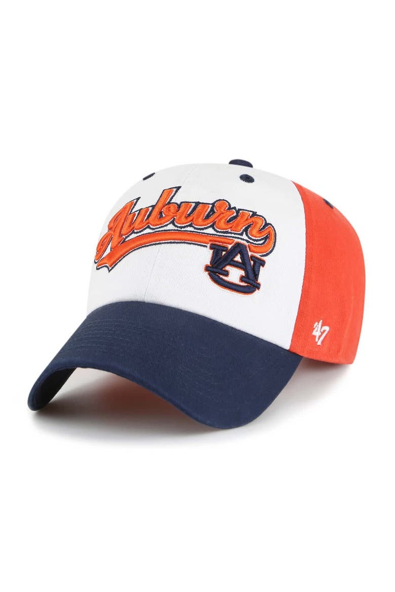 Youth '47  White Auburn Tigers Scooter Clean Up Adjustable Hat, Main, color, White