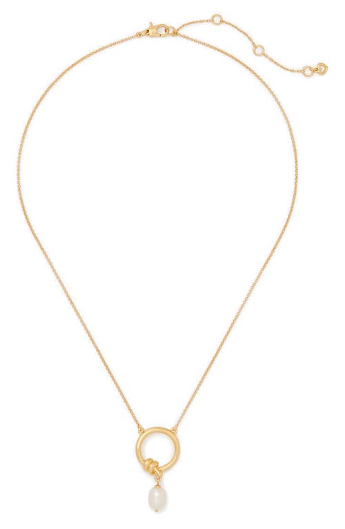 Kate Spade New York Ropes & Knots Freshwater Pearl Pendant Necklace, 18-21