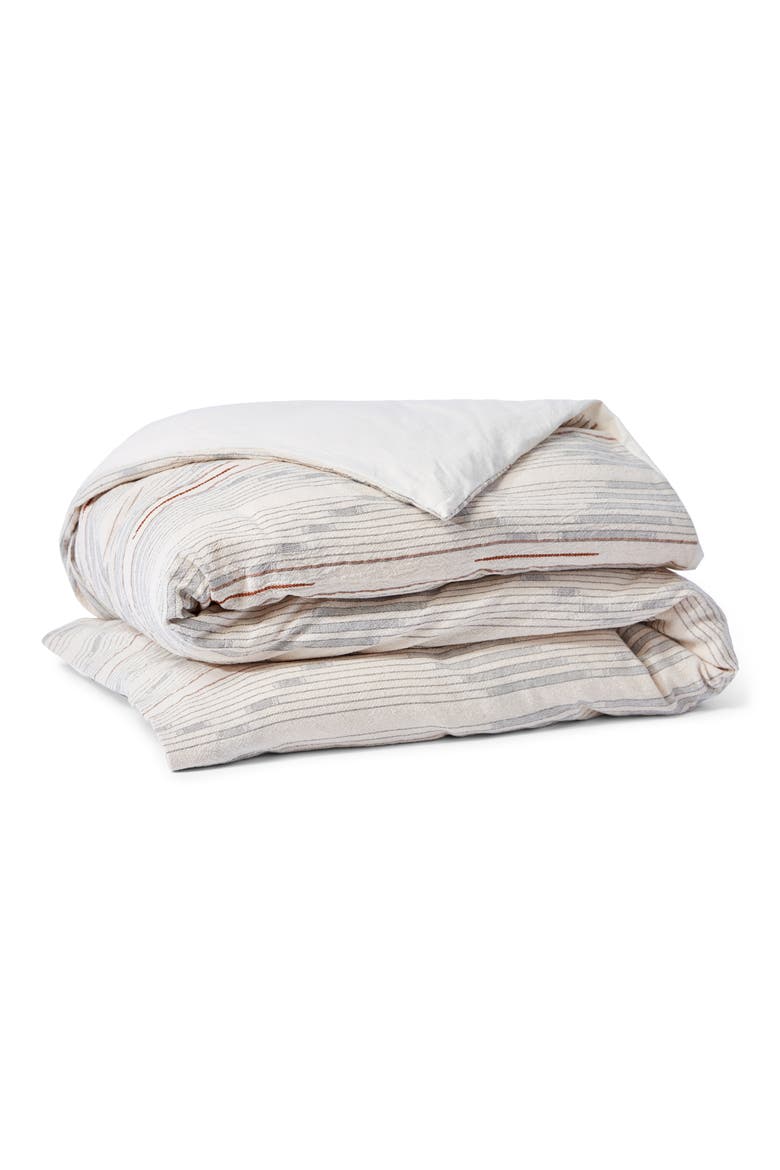 Morelia Jacquard Organic Cotton Duvet Cover, Main, color, HARVEST