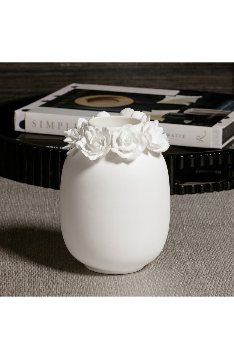 Zodax Petite Couronne Fine Bone China Vase, Alternate, color,