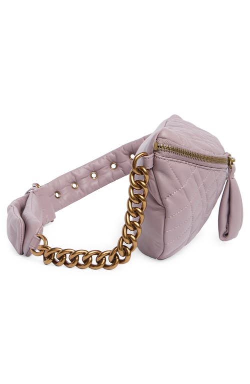 Kurt Geiger London Brixton Leather Belt Bag In Light/pastel Purple