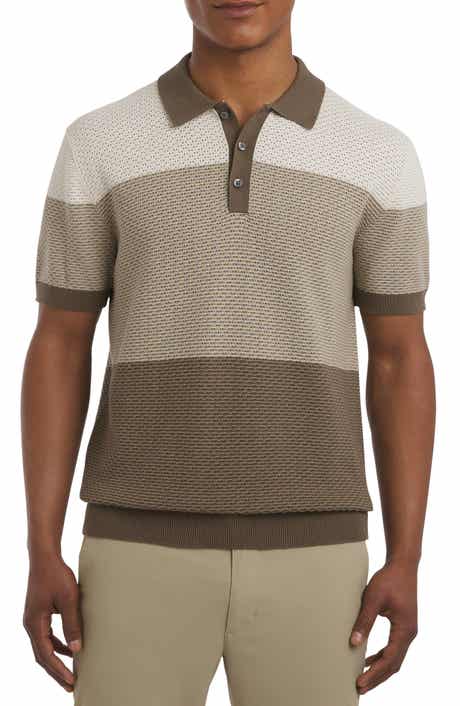 DKNY SPORTSWEAR Intersection Short Sleeve Cotton Polo Sweater