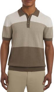 DKNY SPORTSWEAR Intersection Short Sleeve Cotton Polo Sweater