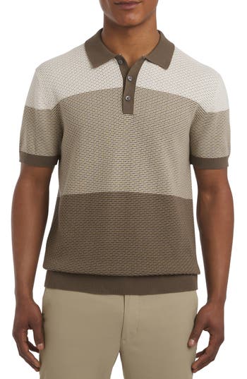 Dkny Sportswear Intersection Short Sleeve Cotton Polo Sweater