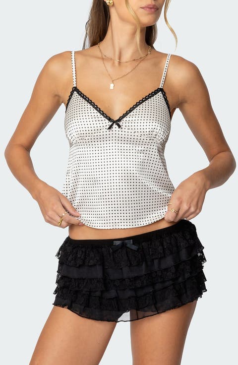 Polka Dot Satin Camisole