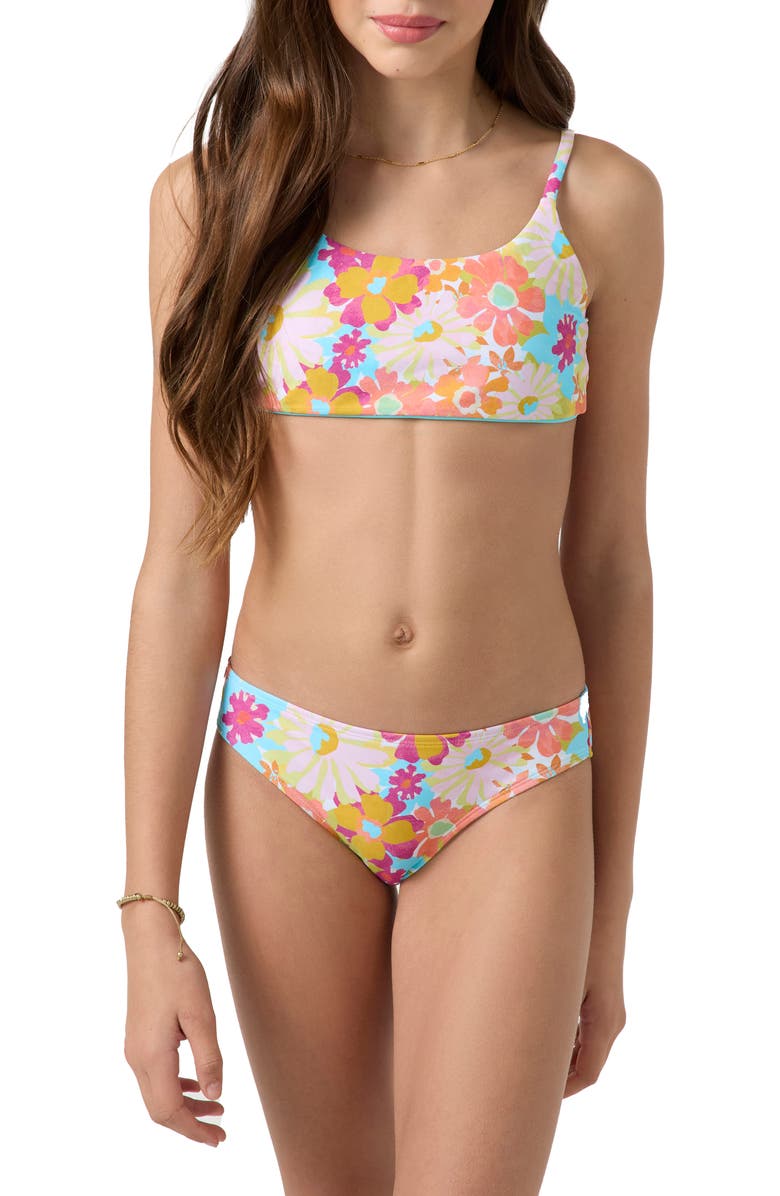 O'Neill Brasilia Floral Reversible Two-Piece Swimsuit, Main, color, Multi Clr