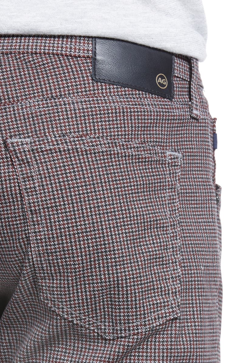 AG Tellis Slim Fit Houndstooth Jeans, Alternate, color, Scotsman Spiced Rum