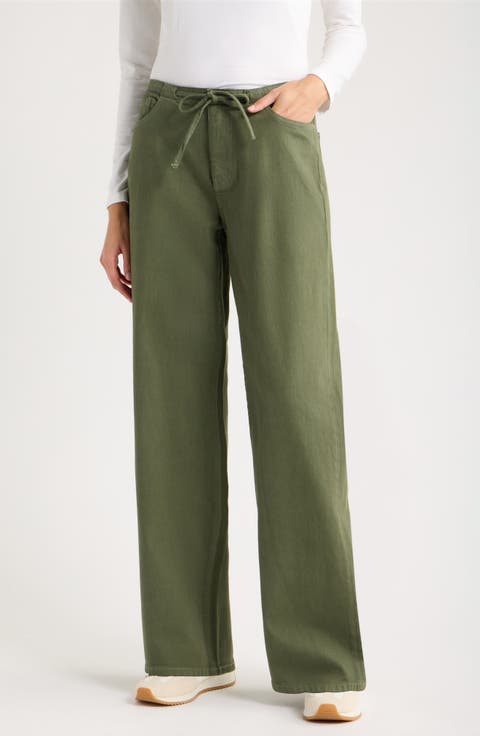 The Big Easy High Waist Wide Leg Drawstring Jeans