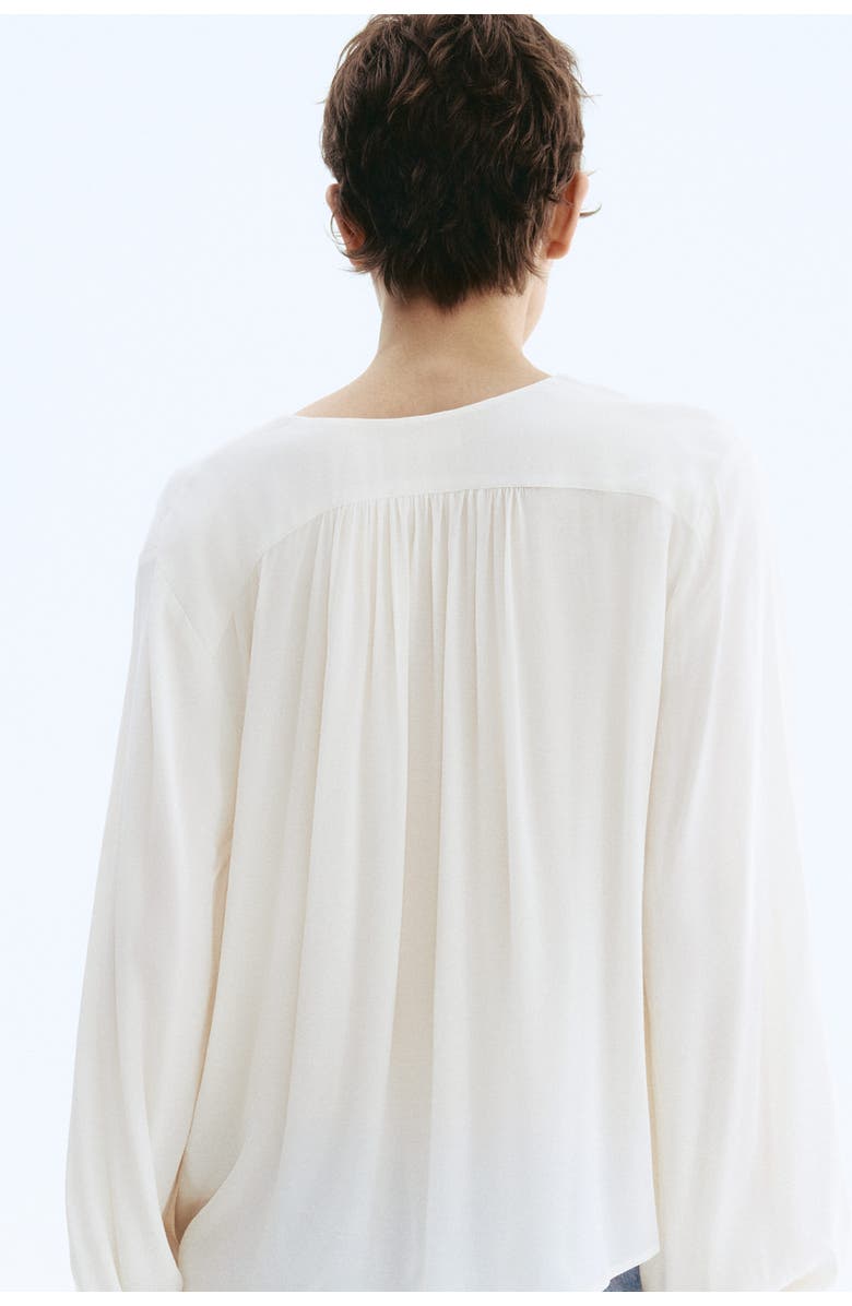 H&M Oversized Viscose Blouse, Alternate, color, Light Beige