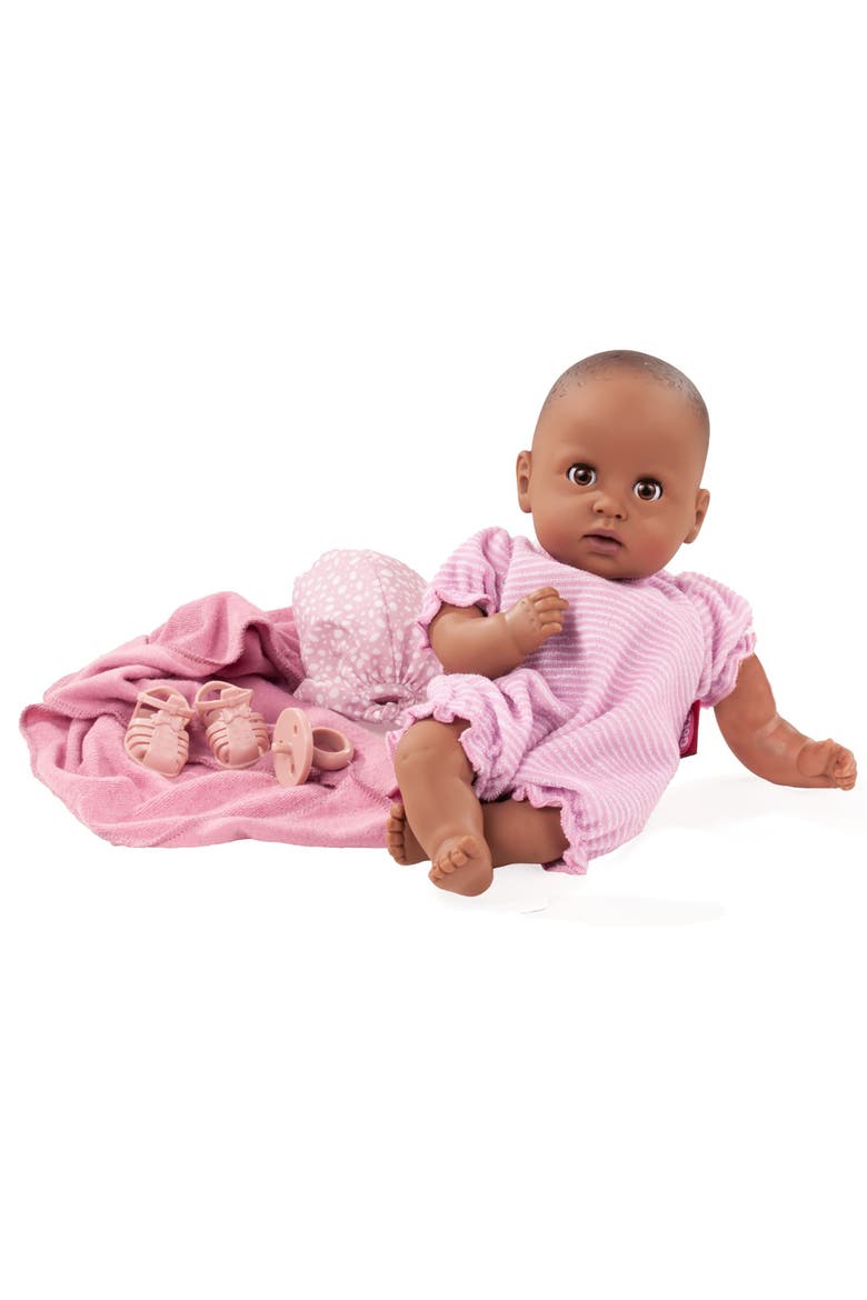 Aquini 13" Soft Cloth Bath Baby Doll, Main, color, Multicolored