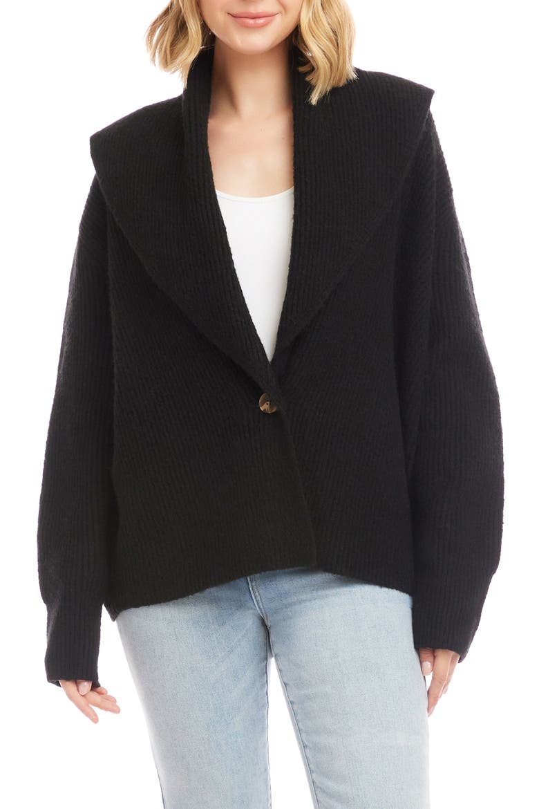 Shawl Collar Cardigan, Main, color, BLACK