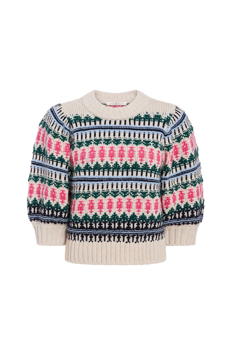 Marie Oliver Gail Sweater, Alternate, color, Forest