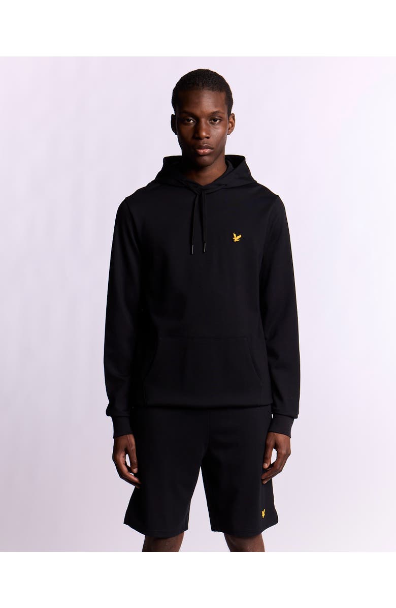 Lyle & Scott Fly Fleece Long Sleeve Hoodie, Alternate, color, Jet Black