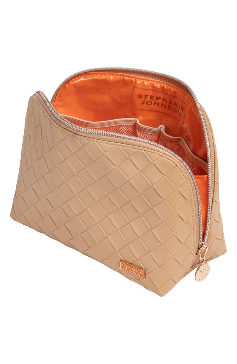 Stephanie Johnson Belize Toasted Almond Lola Makeup Bag, Alternate, color,