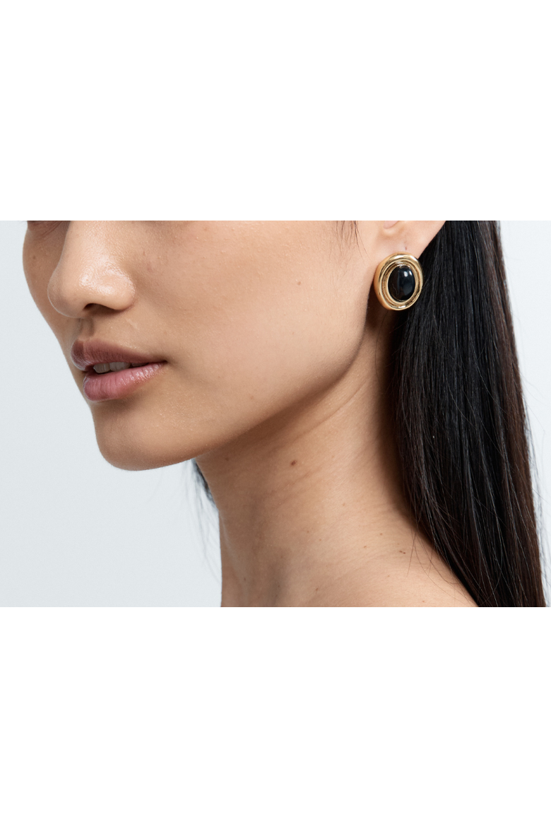 Prize Earrings, Alternate, color, Black/Gold