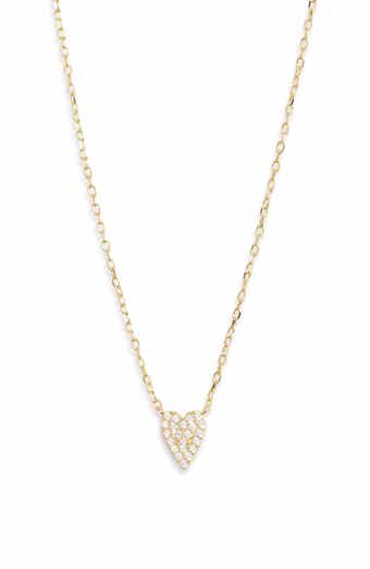 ARGENTO VIVO CZ Pavé Heart Pendant Necklace