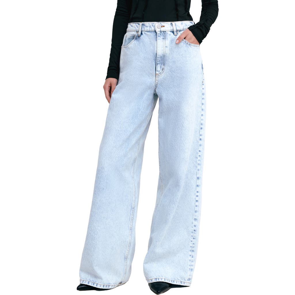 Marcella Linda Wide Leg Jeans In Light Blue