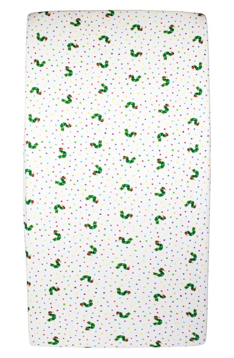 x The Very Hungry Caterpillar Fitted Organic Cotton Crib Sheet