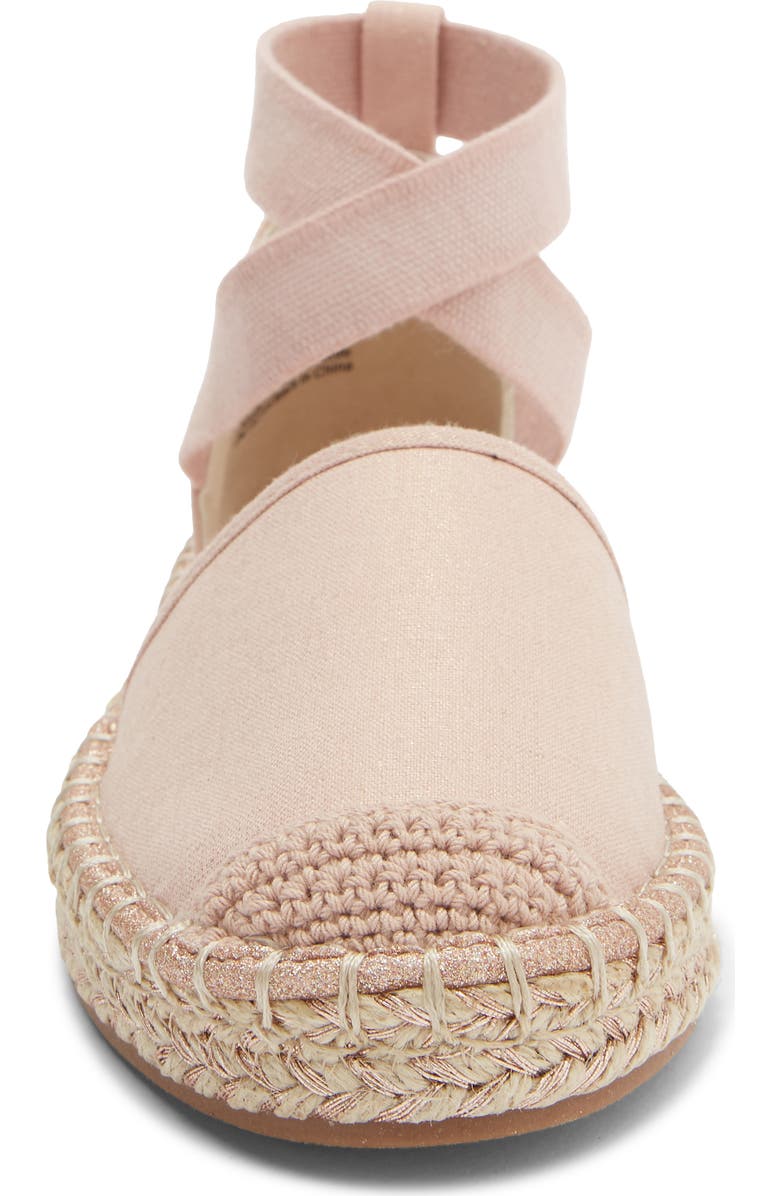 Reaction Kenneth Cole Beech Espadrille Flat, Alternate, color, Rose Metallic Fabric
