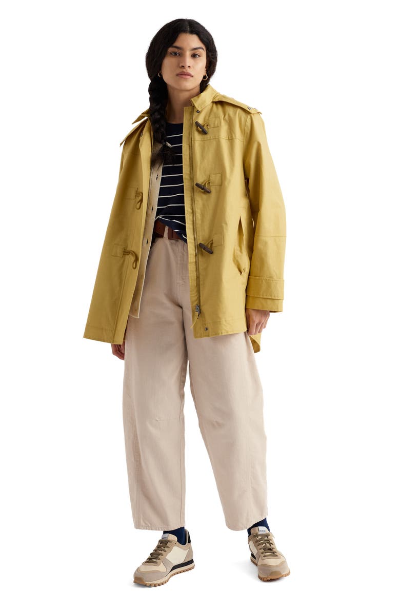 Seasalt Cornwall Sea Drift Waterproof Linen & Cotton Rain Coat, Alternate, color, Pear