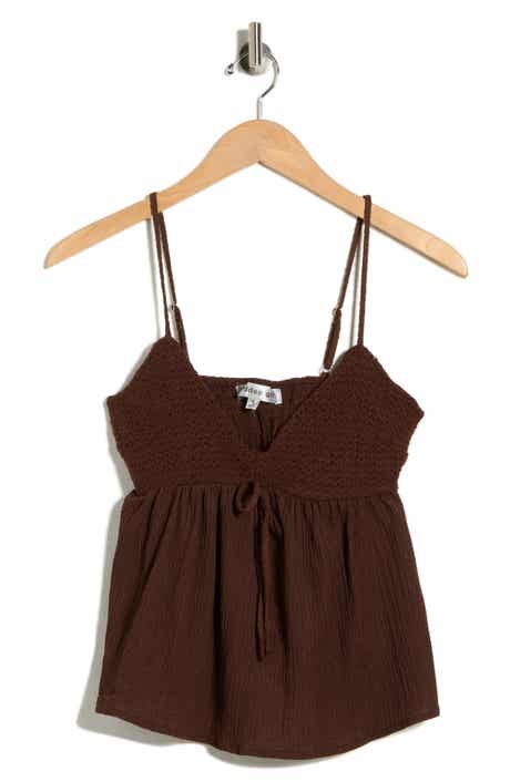 Madden Girl Crochet Trim Babydoll Tank