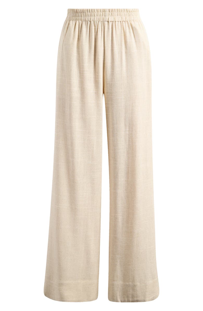 1.STATE Slub Palazzo Pants, Alternate, color, Natural