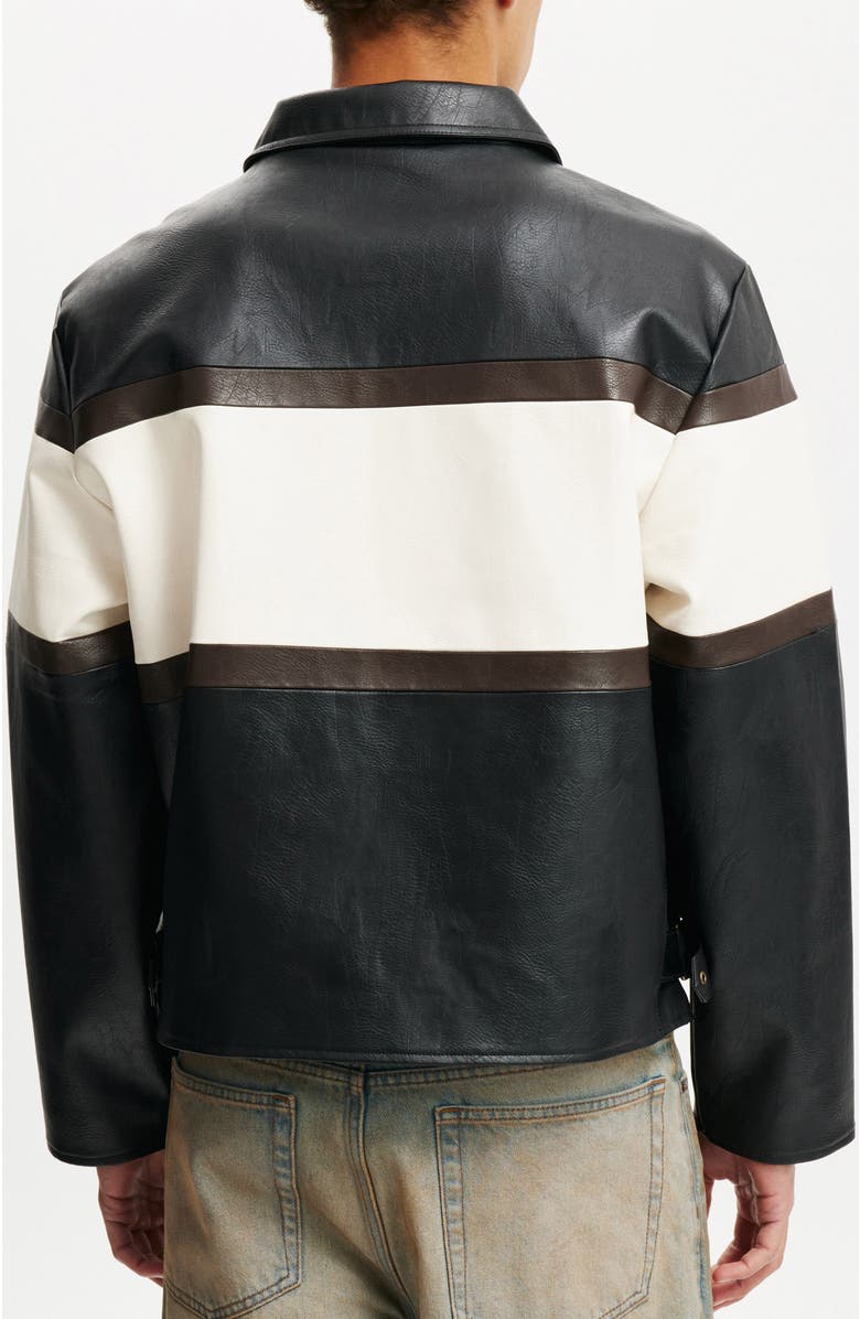 Cotton On Joey Faux Leather Jacket, Alternate, color, 