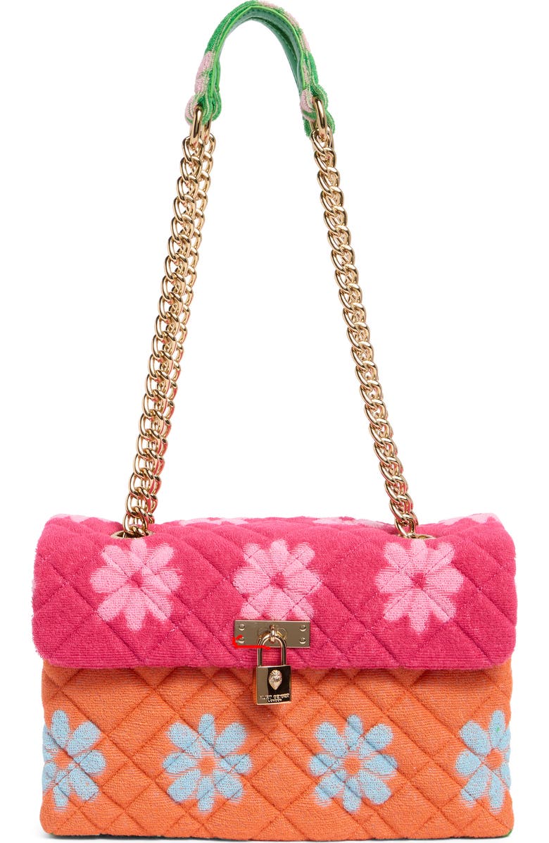 Kurt Geiger London Brixton Floral Shoulder Bag, Main, color, Open Pink