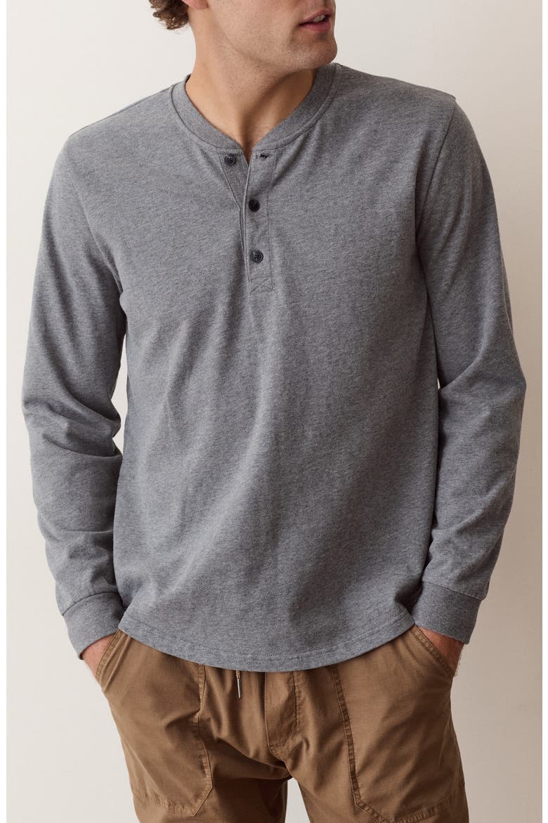 Luxe Jersey Henley, Main, color, HEATHER GREY