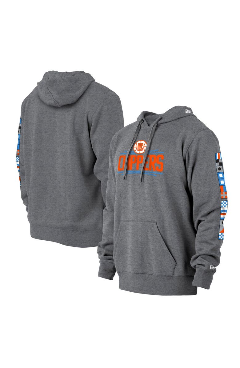 New Era Men's New Era Gray LA Clippers 2021/22 City Edition Pullover Hoodie, Main, color, 