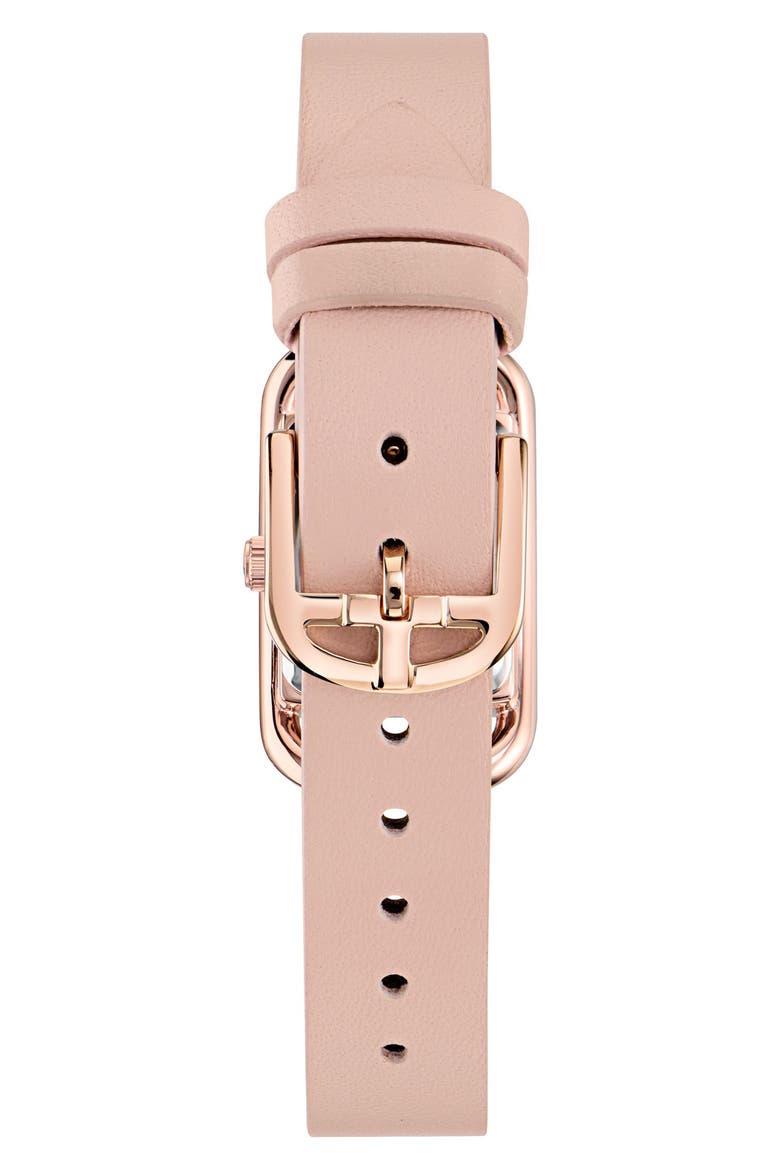 Iconic Leather Strap Watch, 8mm x 12mm, Alternate, color, PINK