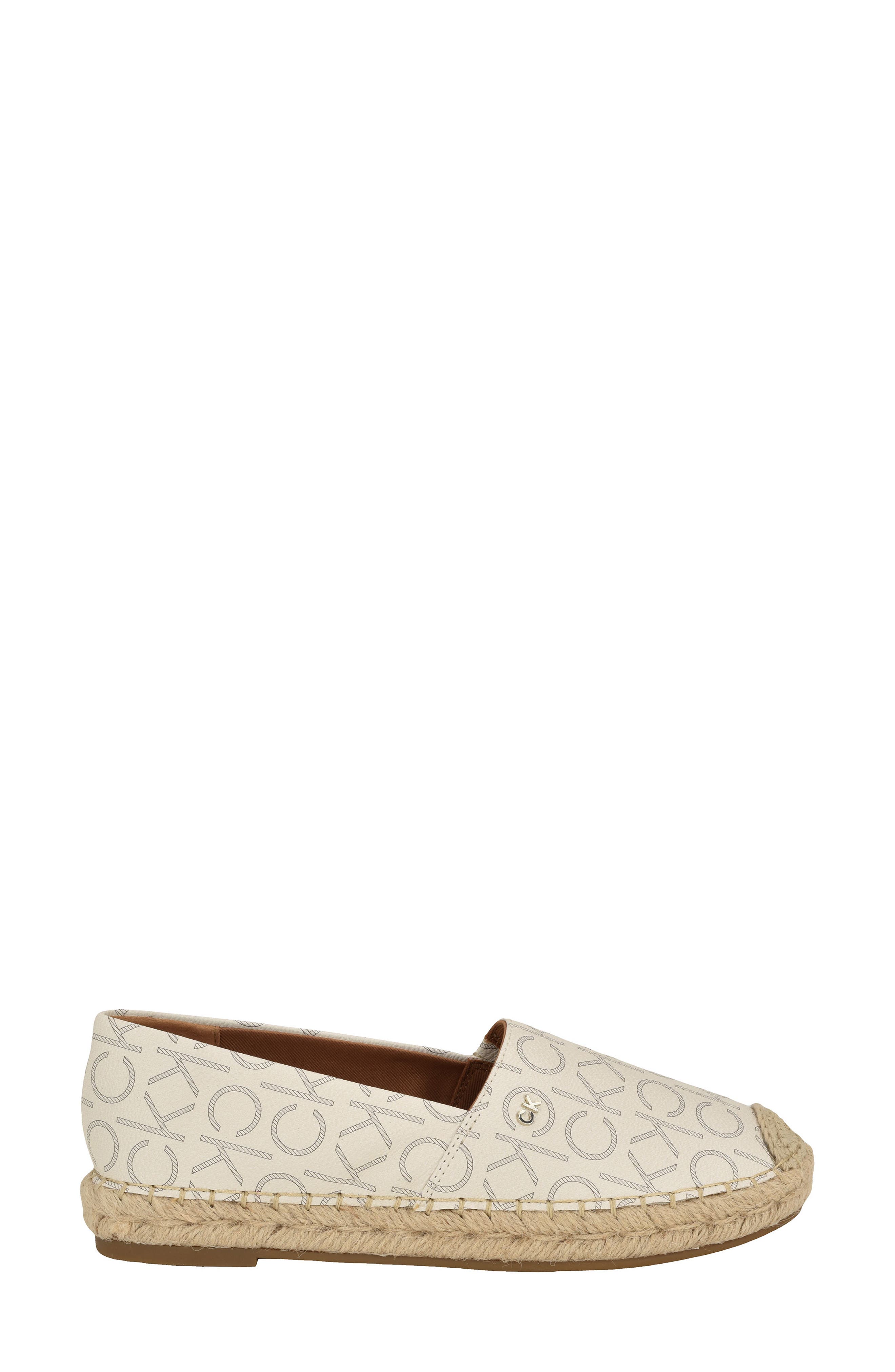 Popular Espadrille Flat, Alternate, color, IVORY LOGO
