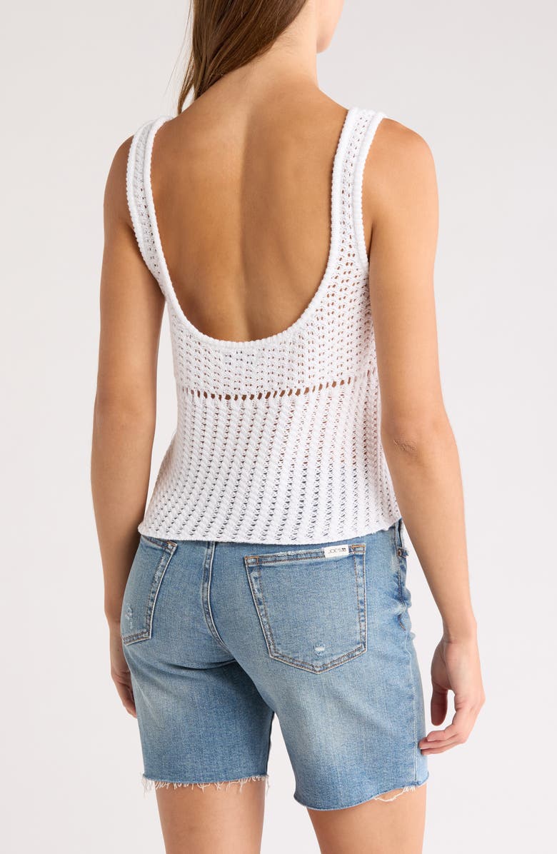 PacSun Mandy Open Stitch Knit Tank, Alternate, color, White