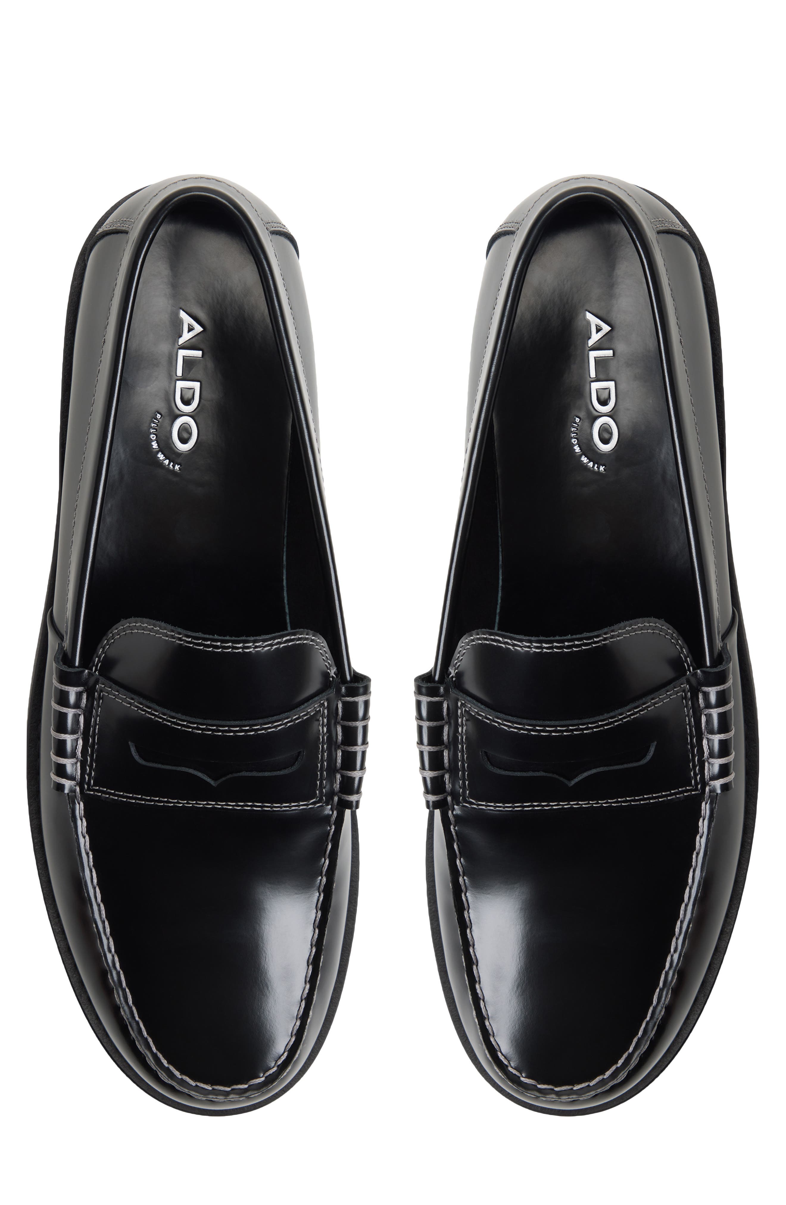 Emil Leather Penny Loafer, Alternate, color, BLACK
