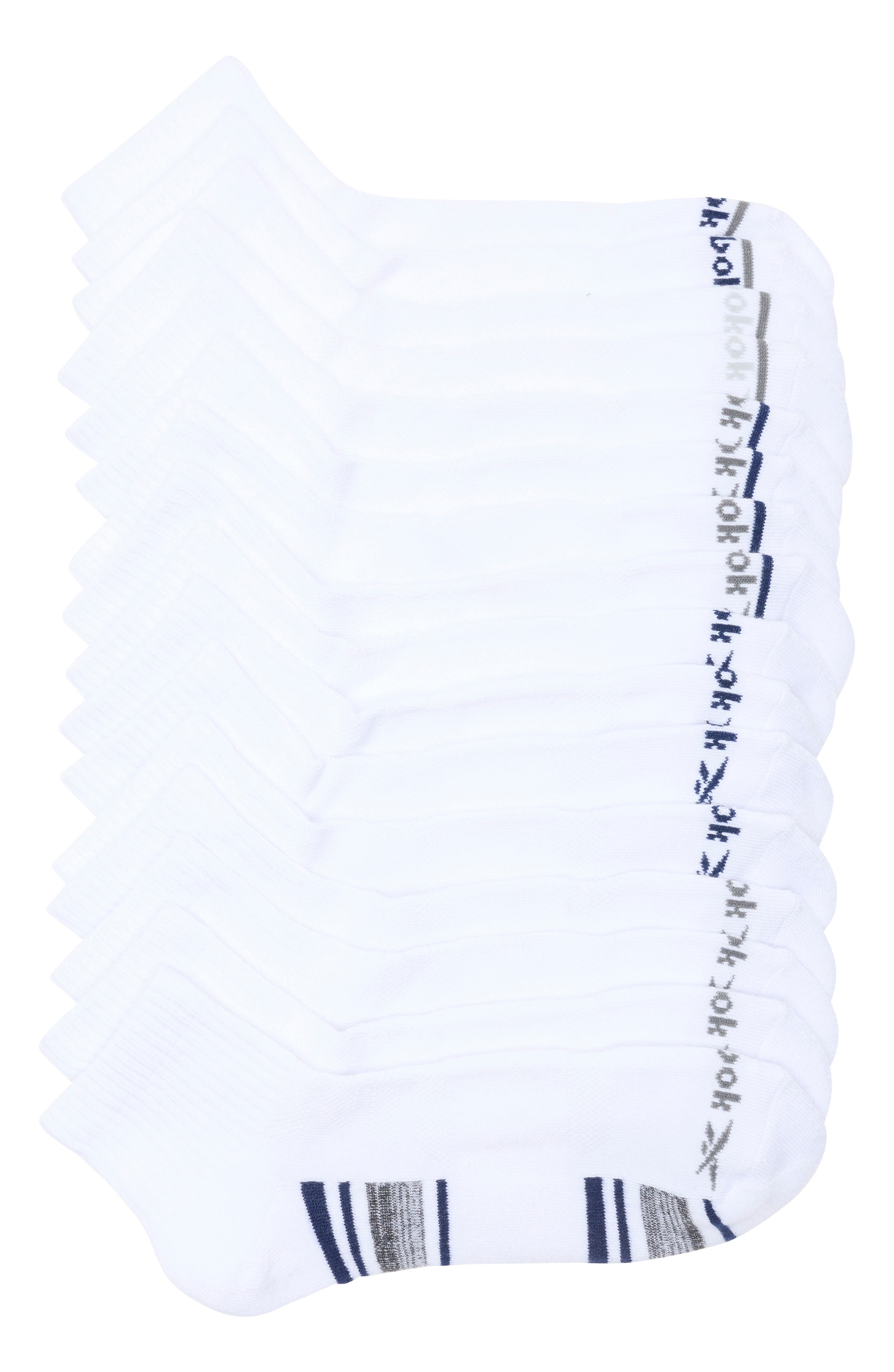 Reebok 8-Pack Assorted Terry Quarter Socks