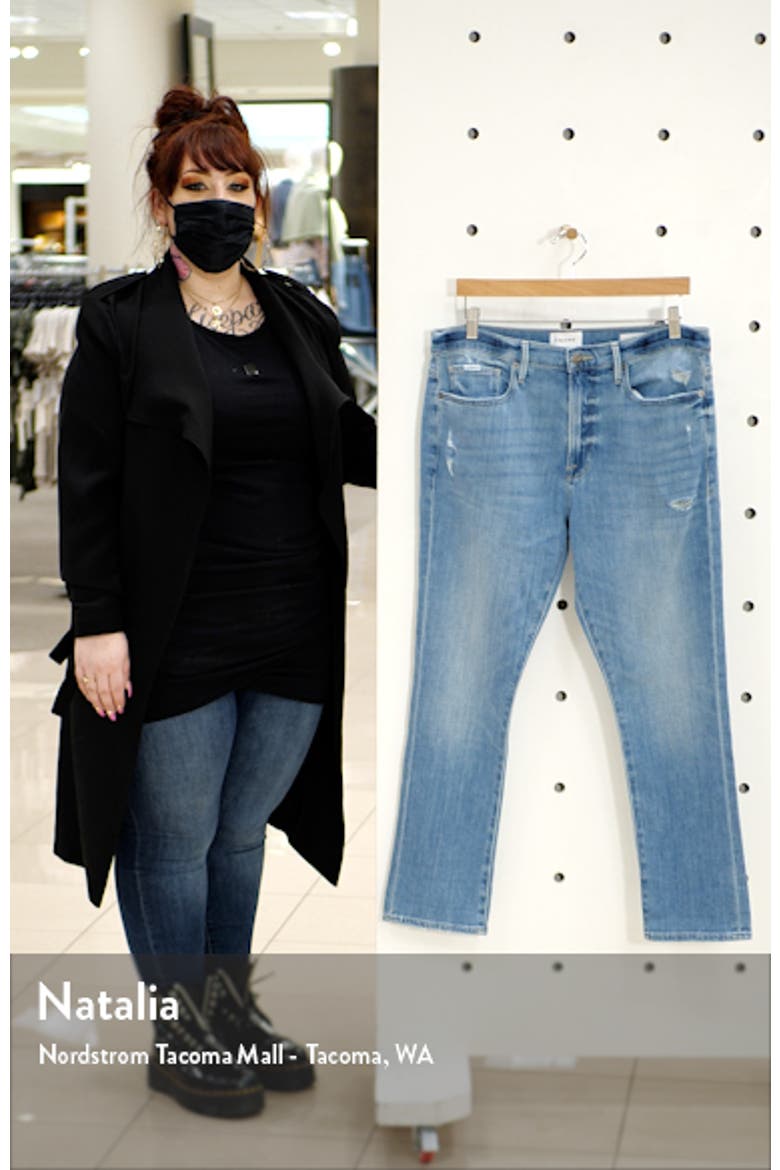 Le Beau Ankle Straight Leg Boyfriend Jeans video