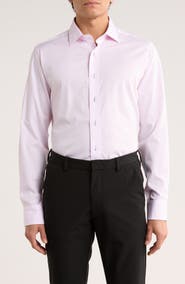 Lorenzo Uomo Trim Fit Textured Cotton Dress Shirt