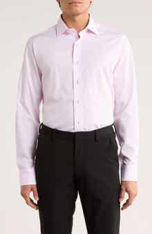 Lorenzo Uomo Trim Fit Textured Cotton Dress Shirt
