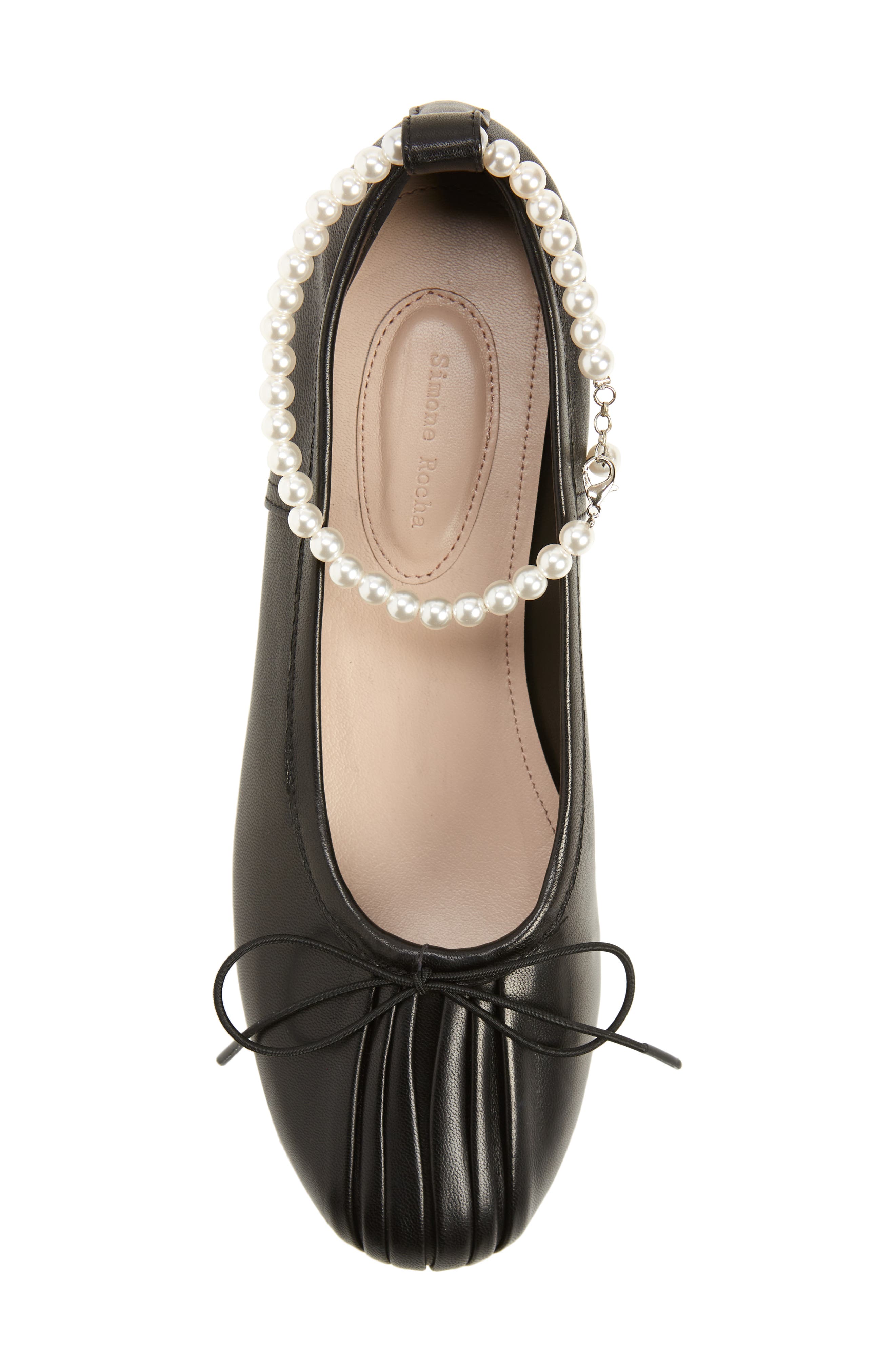 Simone Rocha Pleated Ballerina Flats, Alternate, color, 