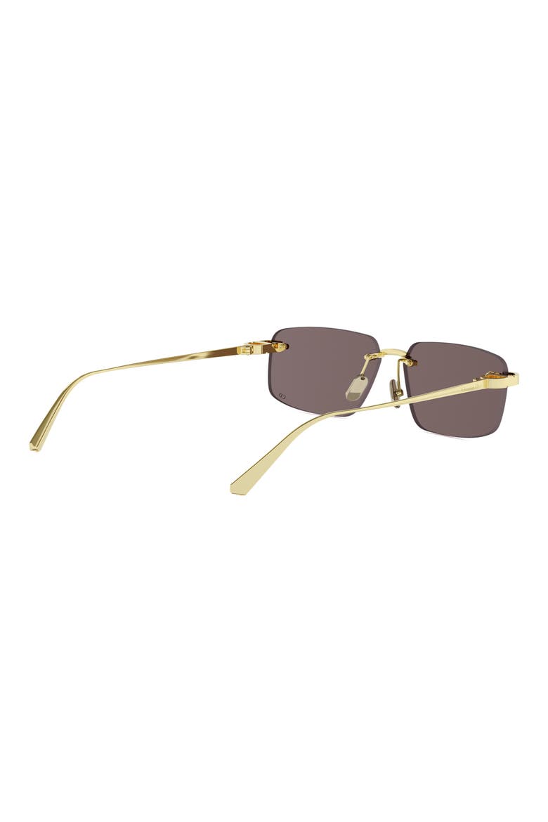 'CDior S4U Rectangular Sunglasses, Alternate, color, SHINY GOLD DH / SMOKE