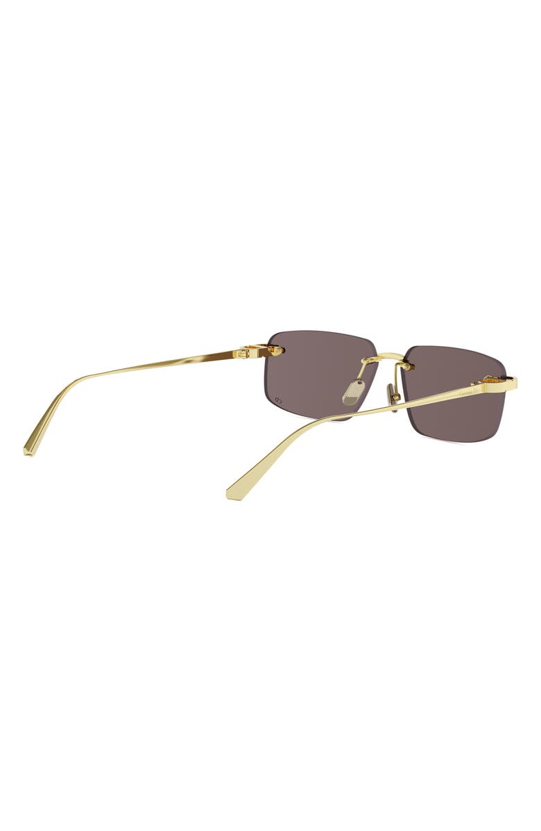 DIOR 'CDior S4U Rectangular Sunglasses, Alternate, color, Shiny Gold Dh / Smoke