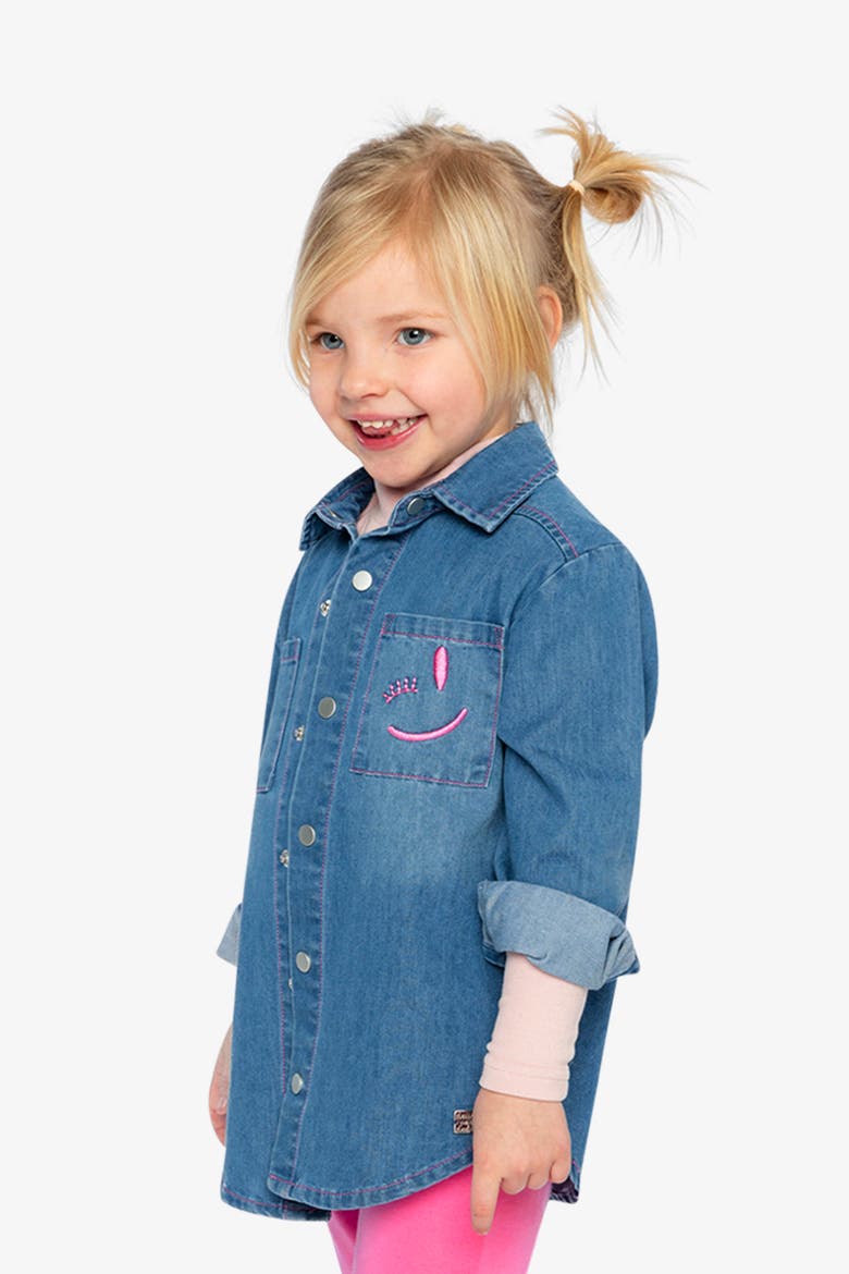 Ivy Classic Relaxed Timeless Denim Shirt, Alternate, color, Navy Blue Denim