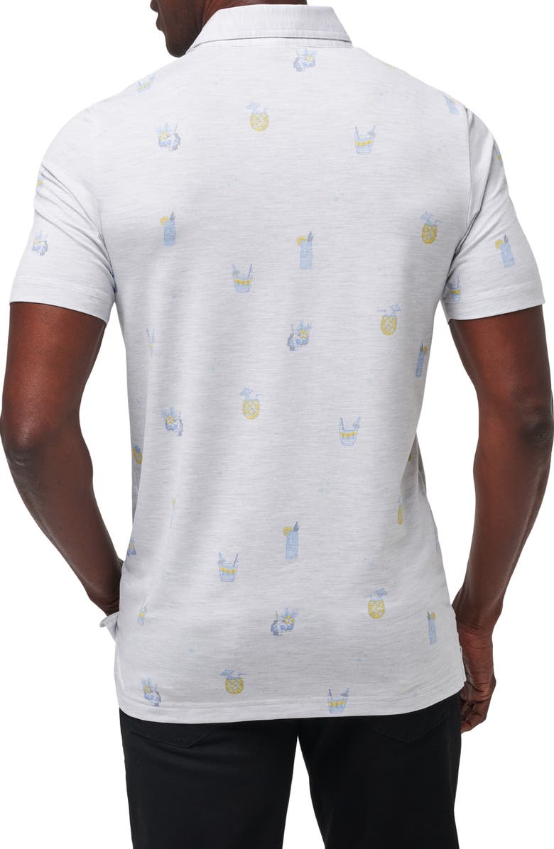 TravisMathew Call the Shots Polo, Alternate, color, Heather Light Grey