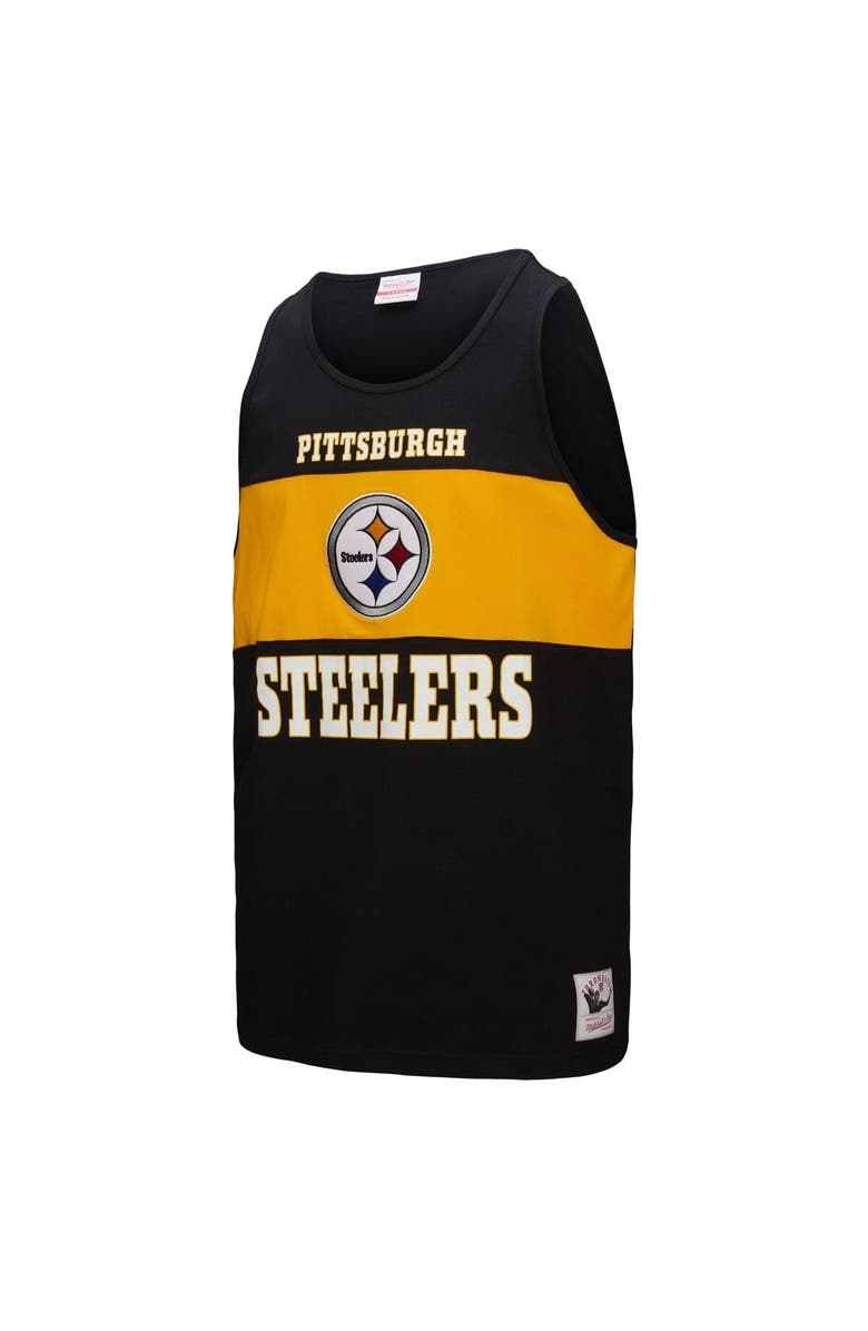 Mitchell & Ness Men's Mitchell & Ness Black Pittsburgh Steelers Retro Colorblock Tank Top, Alternate, color, Black