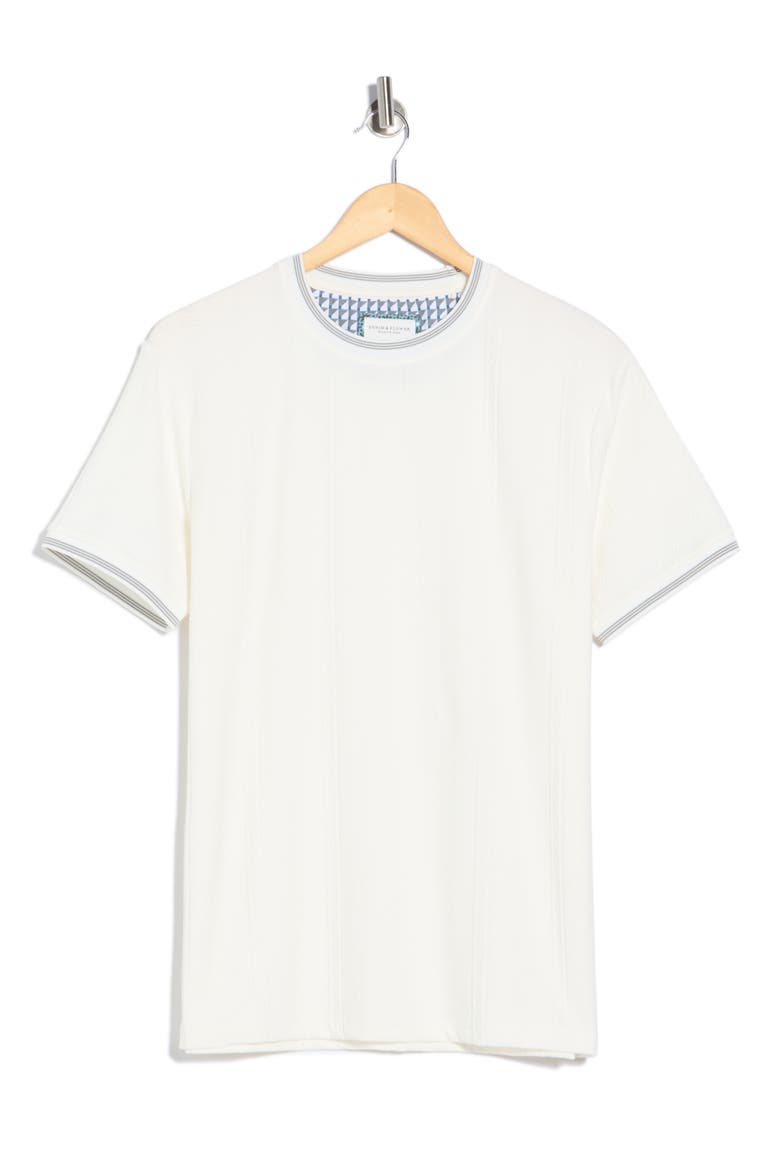 Tipped Trim T-Shirt, Alternate, color, OFF WHITE W/ GRAY TIPPING