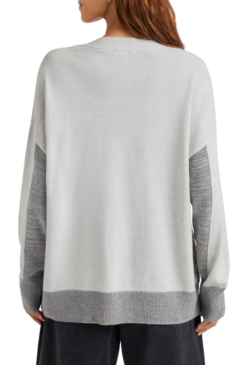 Splendid Kristen Contrast Detail Cardigan, Alternate, color, 