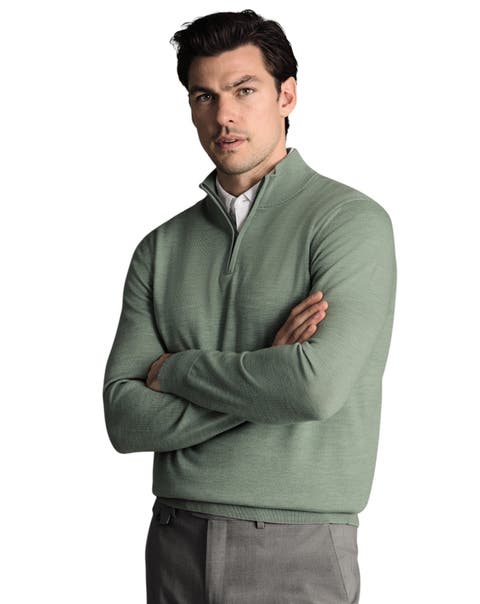 Merino Zip Neck Long Sleeve Sweater