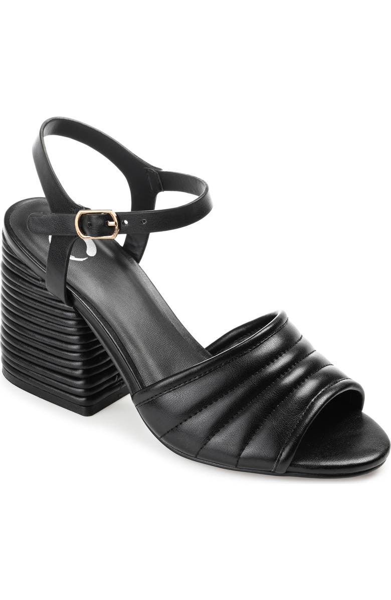 Journee Collection Charmaine Heeled Sandal, Main, color, Black